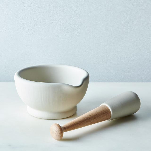 Vitrified Porcelain Mortar & Pestle
