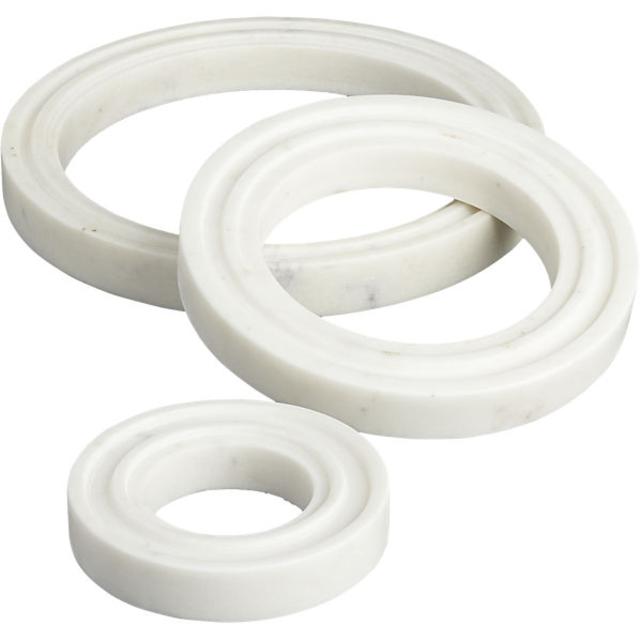 3-piece marble trivet set