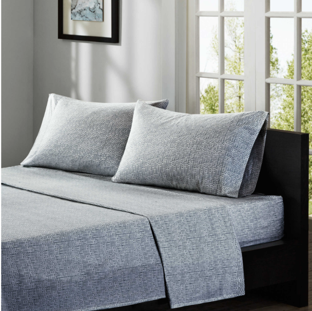 Ink + Ivy Cora 200-Thread Count Printed King Sheet Set In Navy (King)