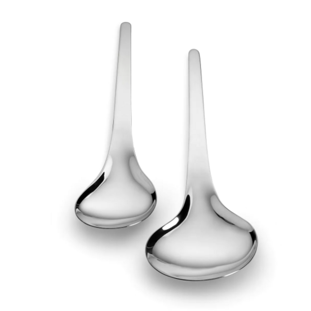 Georg Jensen Bloom Stainless Steel Serving Spoons/Set of 2