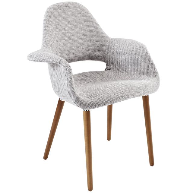 LexMod Aegis Accent Chair, Light Gray