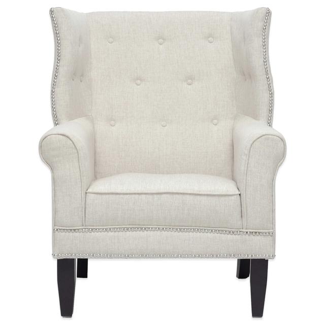 Baxton Studio Kyleigh Linen Modern Arm Chair, Beige