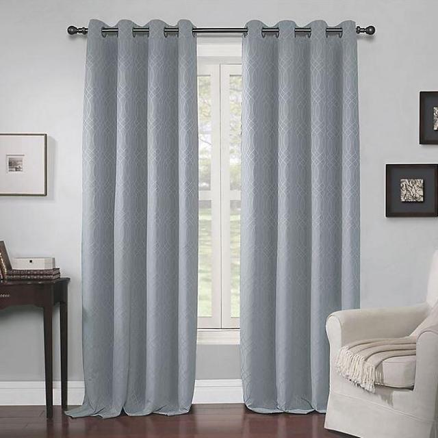 Wyndham 108-Inch Grommet Window Curtain Panel in Blue