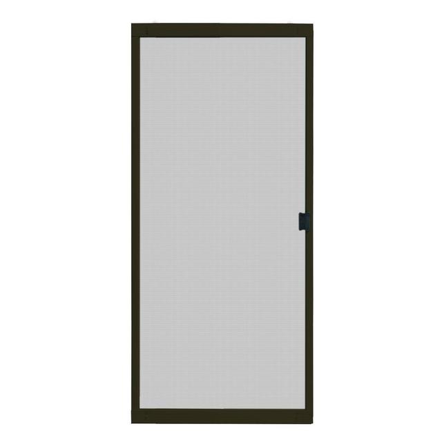 36 in. x 80 in. Adjustable Fit Bronze Metal Sliding Patio Screen Door