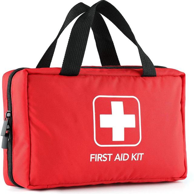 220 Piece First Aid Kit with Hospital Grade Medical Supplies, Great for Home, Outdoors, Office, Car, Travel, Camping, Hiking, Boating, Every Emergencies.