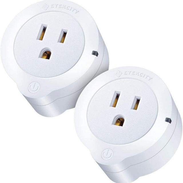 VeSync Smart Plug by Etekcity, 2 Pack Mini WiFi Outlets, Works with Alexa, Google Home & IFTTT, Remote Control from Anywhere, WiFi Energy Monitoring with Schedule Function, No Hub Required, ETL Listed