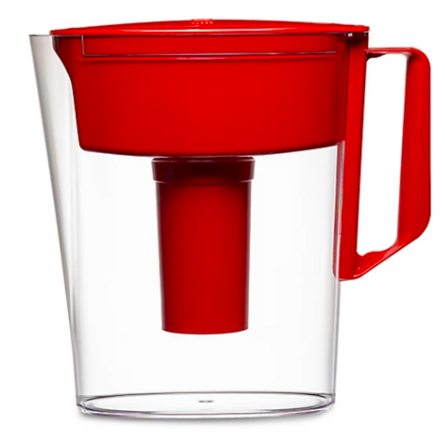 Brita Water Filter 6-Cup Metro Water Pitcher Dispenser with Standard Water Filter, RED