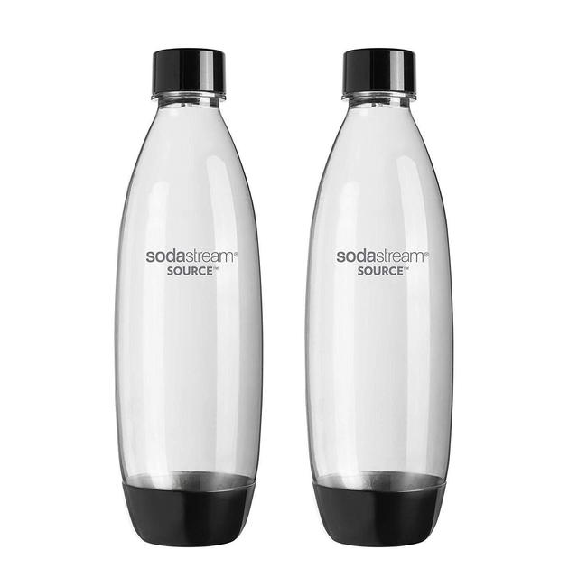 Carbonating Water Bottle in Black (Set of 2) 1L