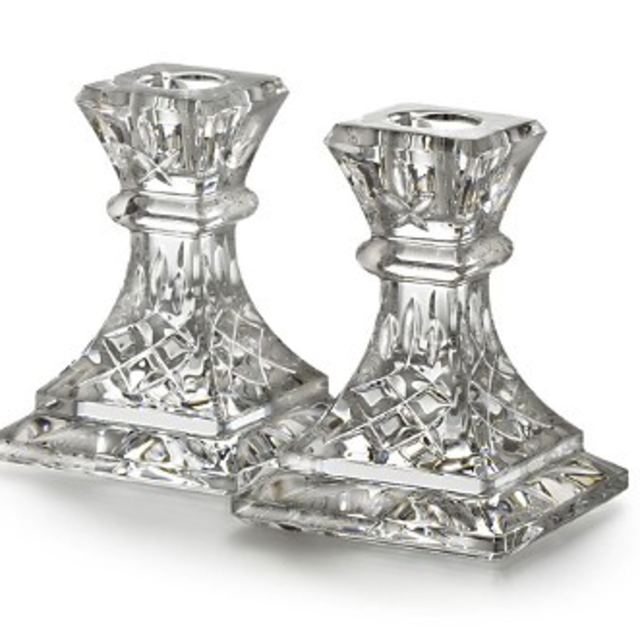 Waterford Lismore 4" Candlesticks, Set of 2