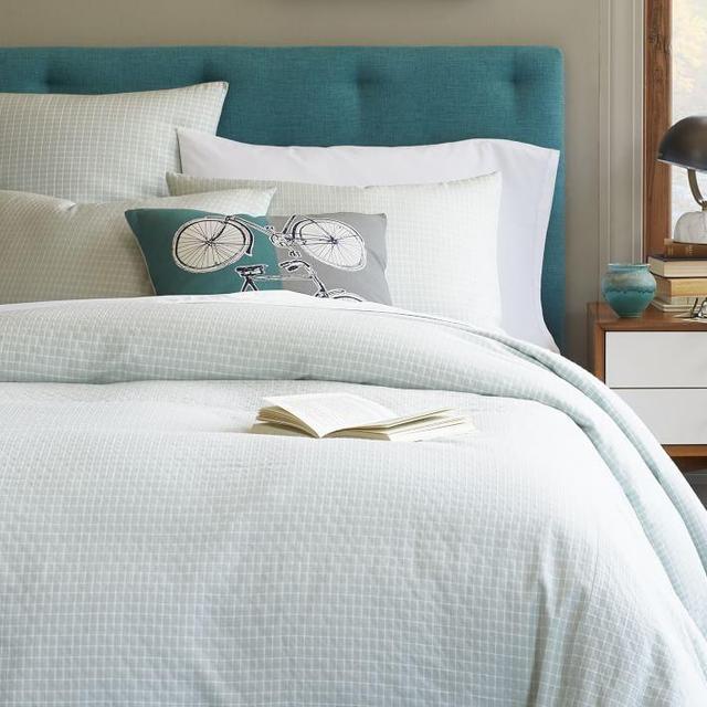 Tile Style Double/Queen Duvet Cover in Aqua