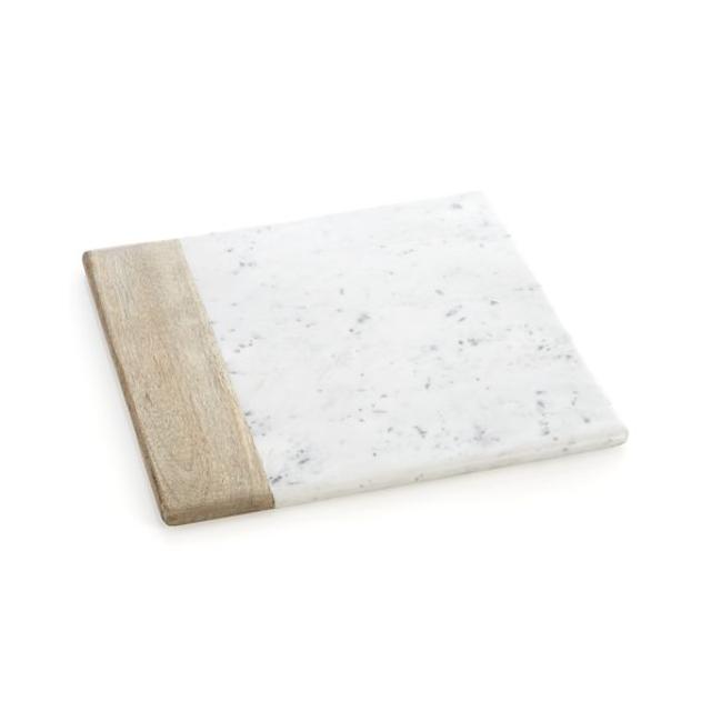 Wood-Marble Square Platter