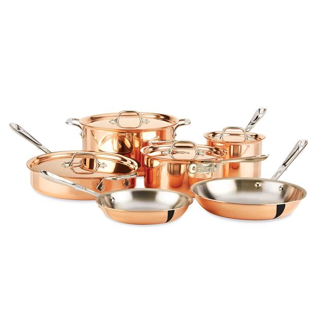 Mauviel M'150s Copper Cookware Set, 14-Piece