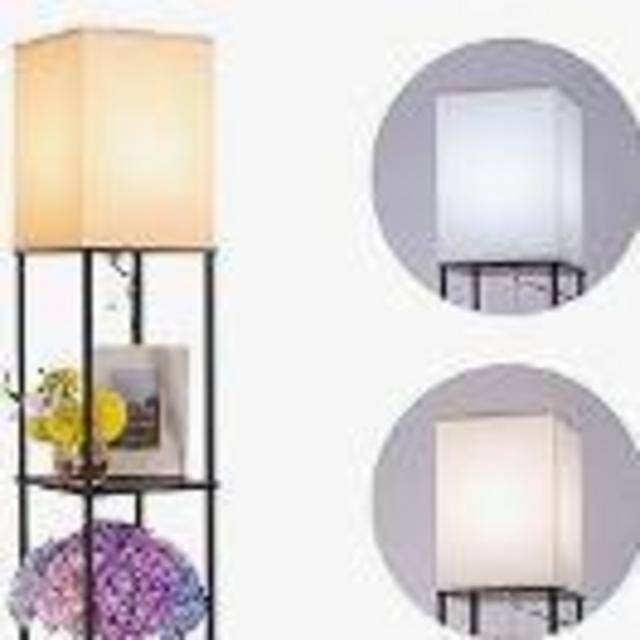 Floor Lamp with Shelves