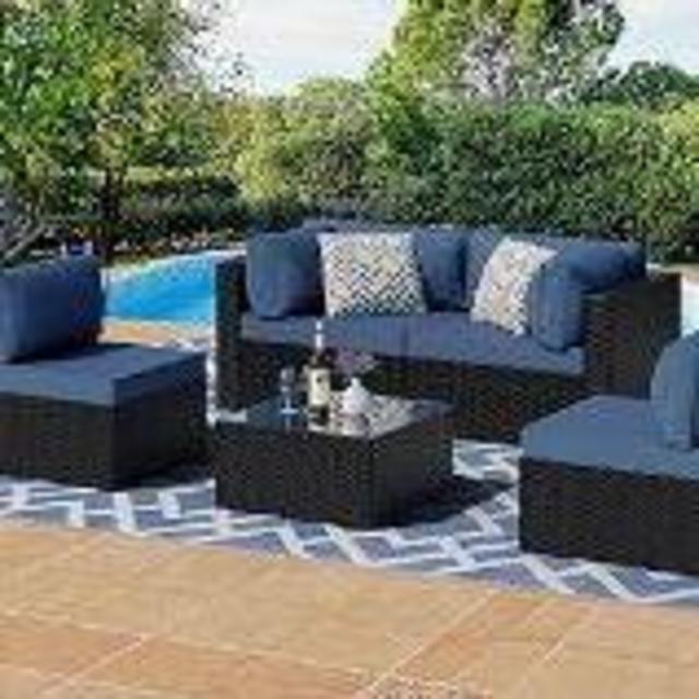 5 Pieces Outdoor Patio Sectional Set