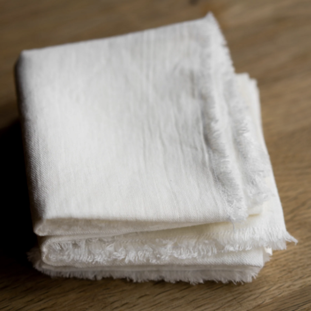 RW GUILD FRINGED FLAX LINEN NAPKIN