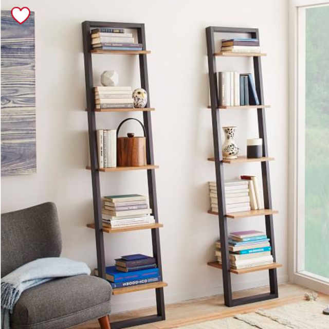 Ladder Bookshelf - Narrow (Sand/Stone)