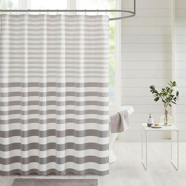 Odell Stripe Woven Shower Curtain