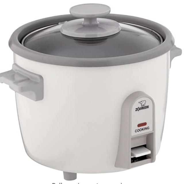Zojirushi NHS-06 3-Cup (Uncooked) Rice Cooker, White (-WB)