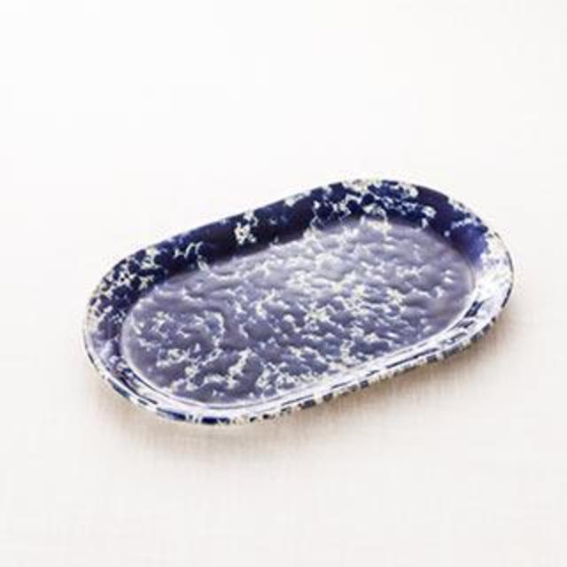 Blue Agate Glaze-Classic Oval Plate