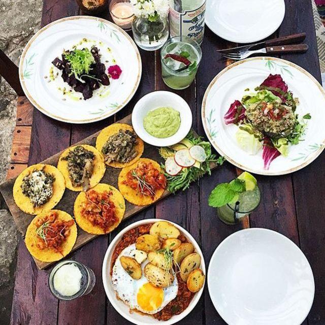 Romantic dinner during our honeymoon in Mexico