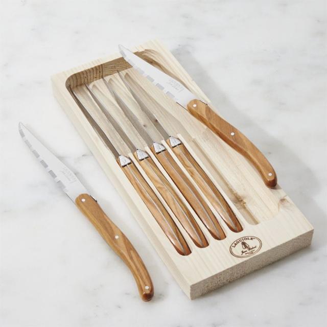 Laguiole ® Olivewood Steak Knives Set of 6