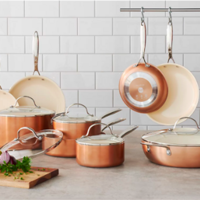 Food Network™ 10-pc. Nonstick Ceramic Copper Cookware Set