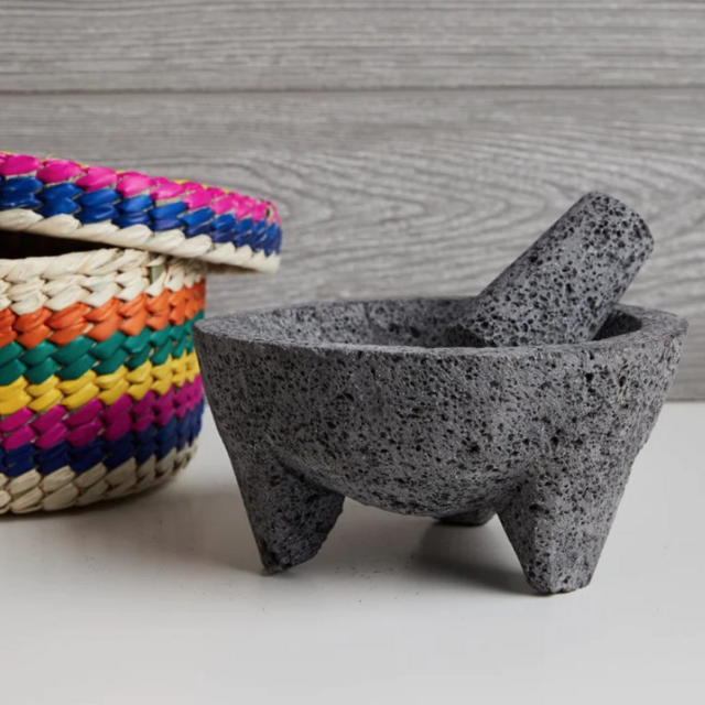 Molcajete with Tortilla Basket
