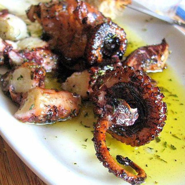 Fresh, Grilled Octopus