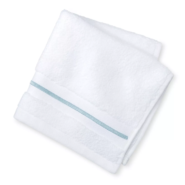 MicroCotton® Spa Washcloth - Fieldcrest® (Aqua Stripe)