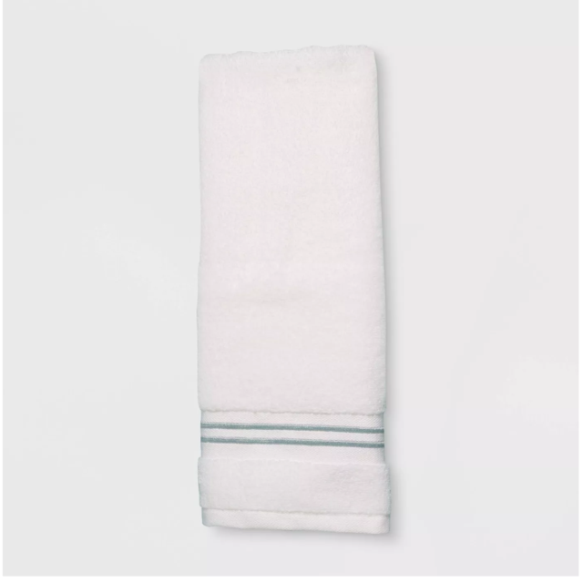 MicroCotton® Spa Hand Towel - Fieldcrest® (Aqua Stripe)