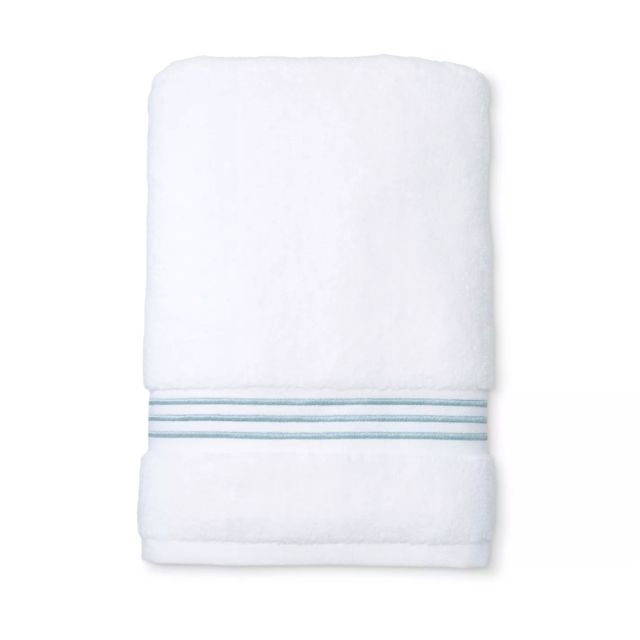 MicroCotton® Spa Bath Towel - Fieldcrest® (Aqua Stripe)