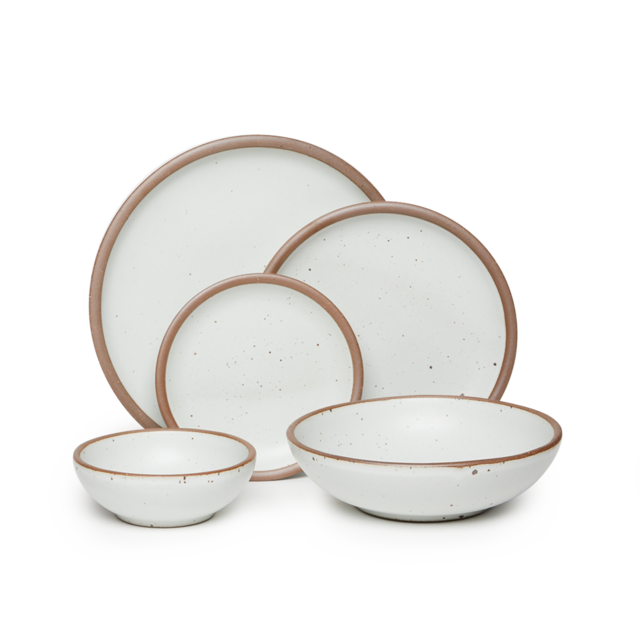 East Fork Shallow Dinner Set - Five Piece - Eggshell