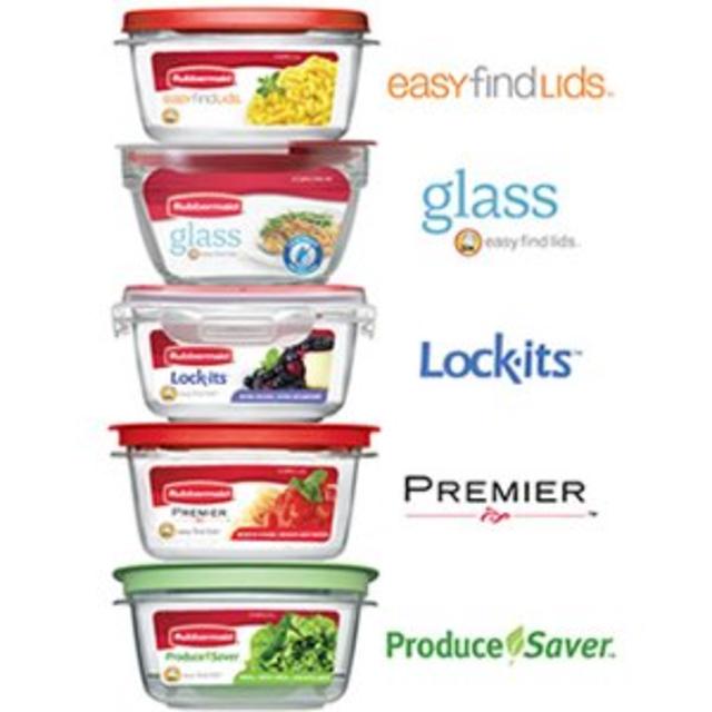 Rubbermaid 1857418 20-Piece Premier Food Storage Container Set, Red