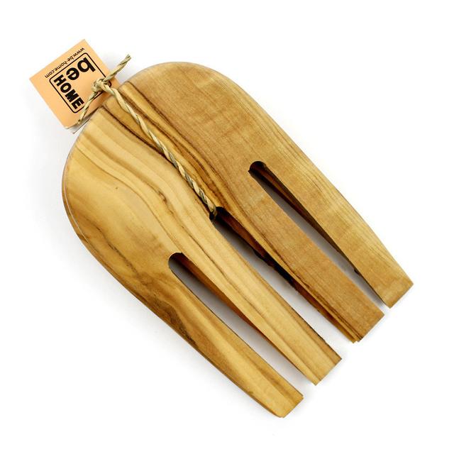 olive wood salad hands