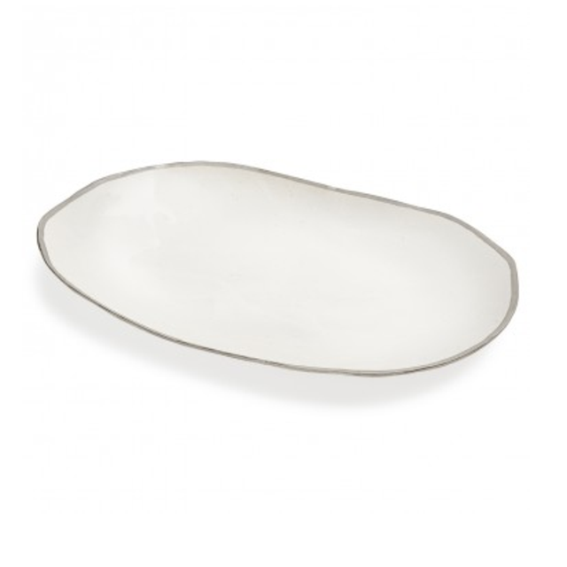 Jan BurtzSilver Luster Medium Oval Platter