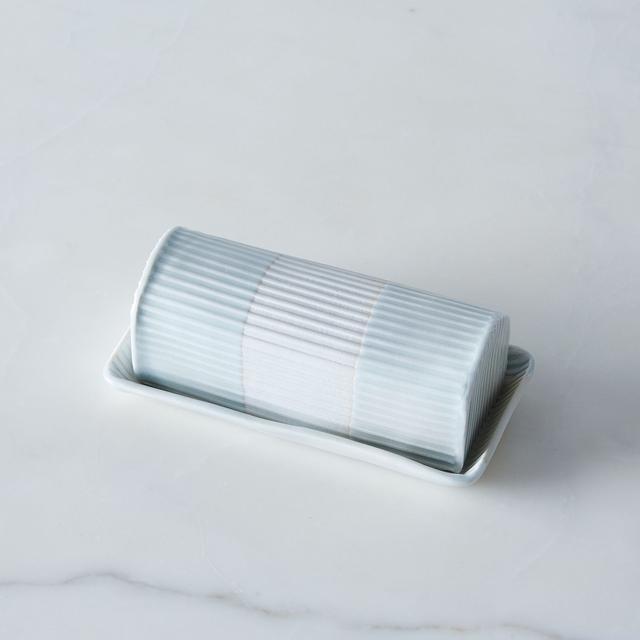 Embossed Porcelain Butter Dish