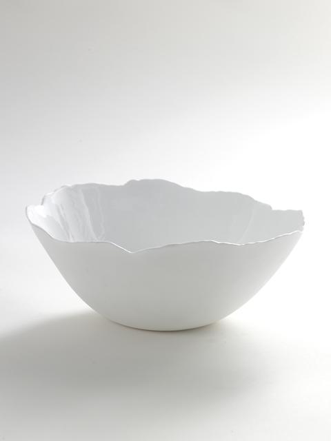 White Salad Bowls, Set of 2