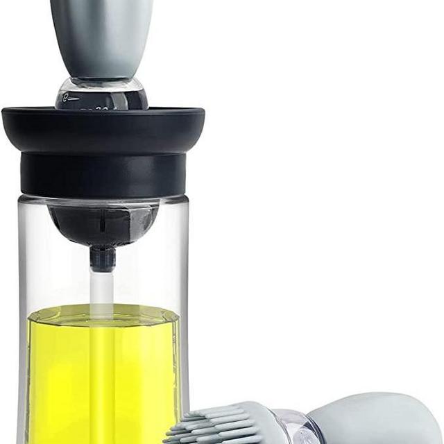 Glass Olive Oil Dispenser Bottle With Silicone Brush 2 In 1