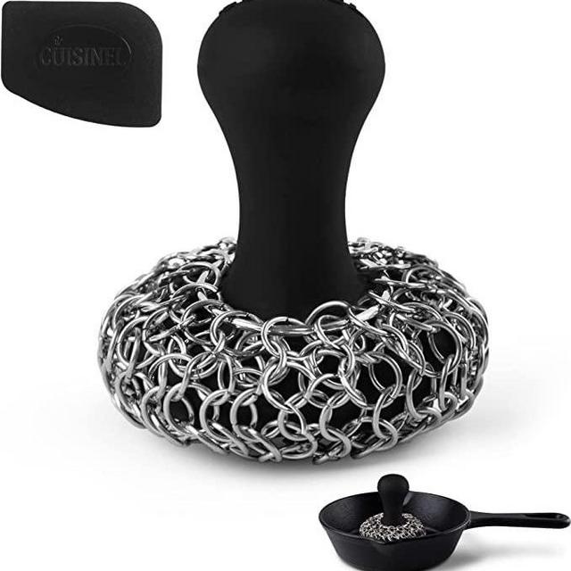 Cast Iron Chainmail Scrubber + Pan Scraper