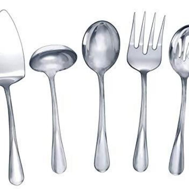 8-Piece Stainless Steel Hostess Serving Utensil Set