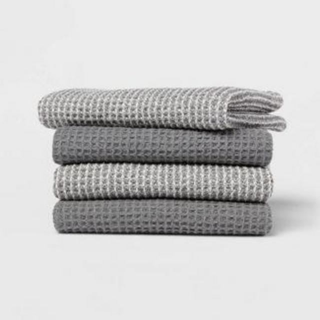 4pk Cotton Waffle Dishcloths - Threshold™