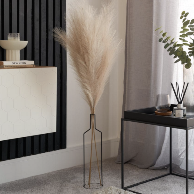 Tall Faux Pampas Grass - Cream (3 Stems)