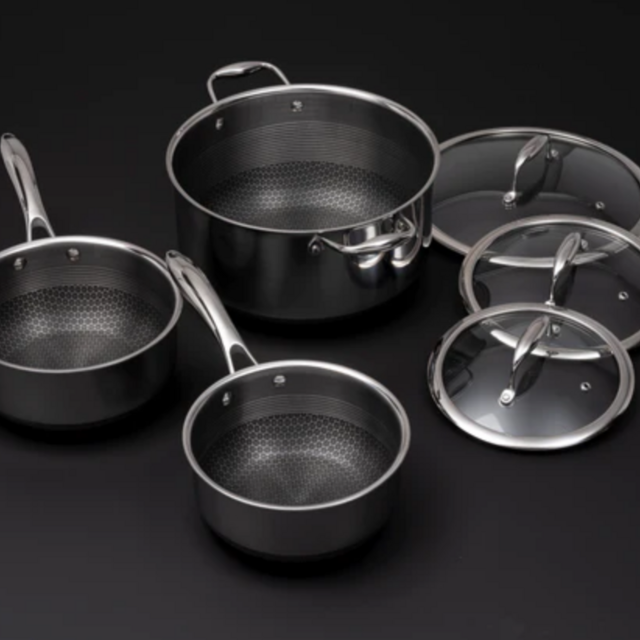 6PC HexClad Hybrid Pot Set W/ Lids