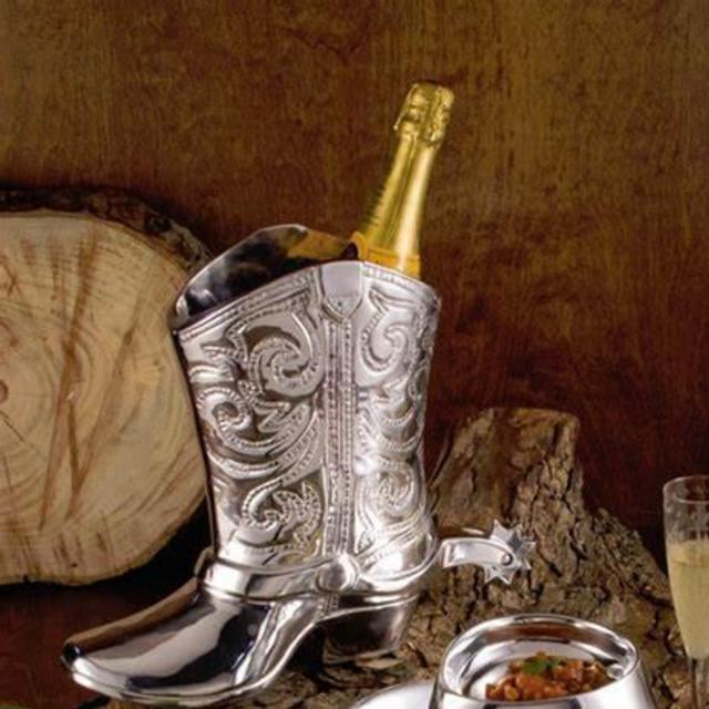 Cowboy Boot Wine Bucket by Beatriz Ball