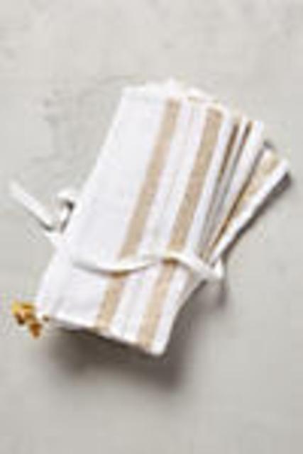 Golden Herringbone Napkin Set