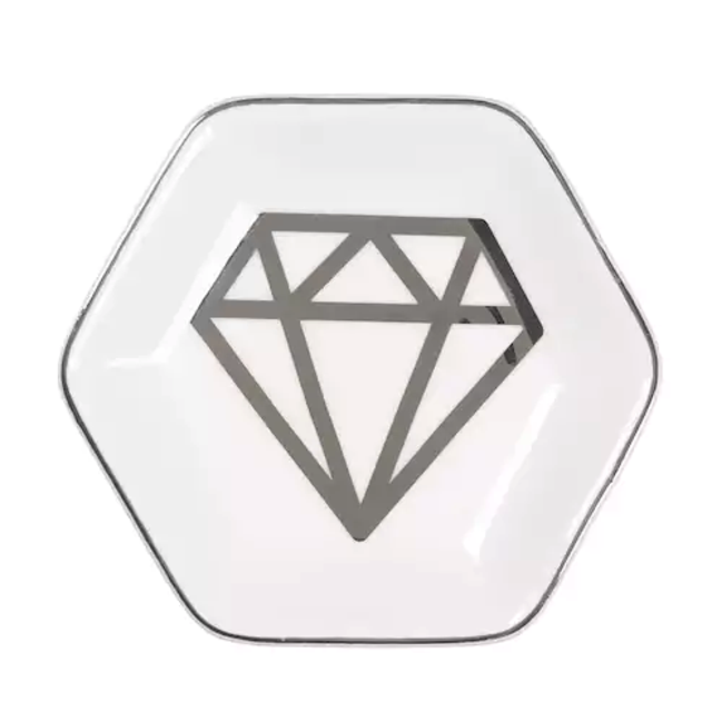 Diamond Graphic Ceramic Trinket Tray